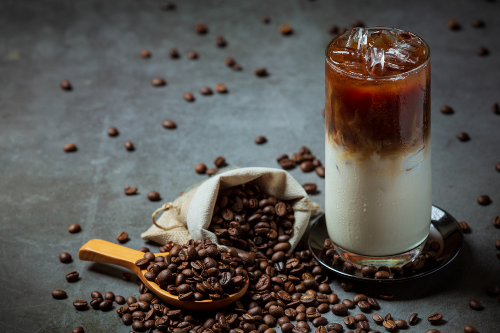 Iced Coffee with Beans
