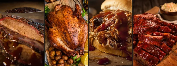 different traeger recipes including turkey, tri tip, pulled pork, rib BBQ